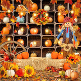 Autumn Pumpkin Patch Shelf Photography Backdrop GBSX-99612