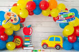 Back To School Balloons Arch Photography Backdrop GBSX-99620