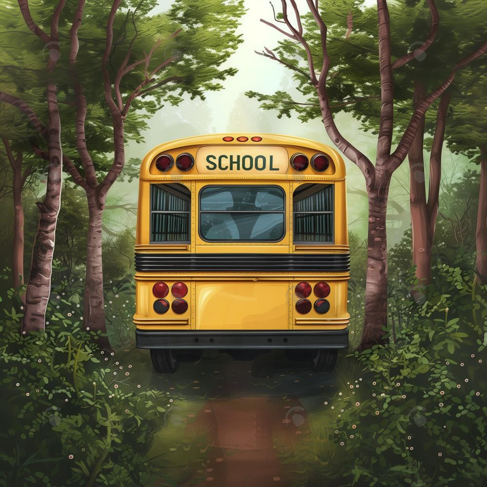 Back To School Bus Photography Backdrop GBSX-99625