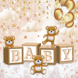 Allenjoy Bear Theme Baby Shower Photography Backdrop Gbsx-00503