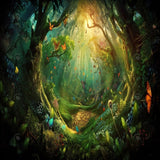 Allenjoy Beautiful Fantasy Enchanted Forest Photography Backdrop Gbsx-00845