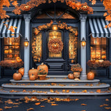 Allenjoy Black And White Halloween Door Photography Backdrop Gbsx-00908
