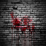 Allenjoy Bloody Dark Brick Wall Photography Backdrop Gbsx-00226