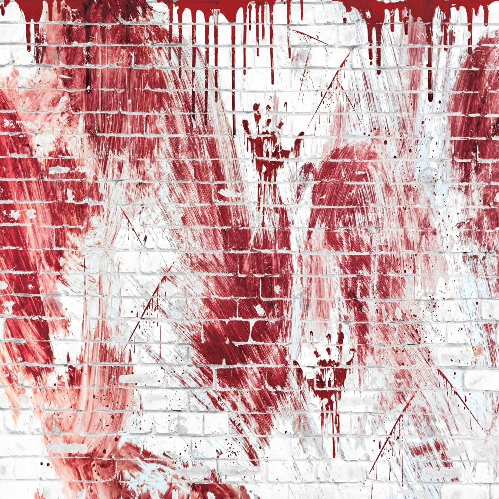 Allenjoy Bloody White Brick Wall Photography Backdrop Gbsx-00220