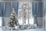 Allenjoy Blue Christmas Photography Backdrop Gbsx-00622