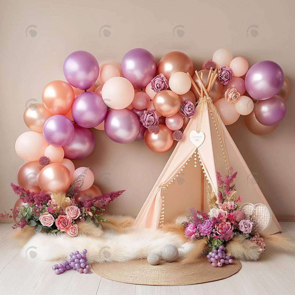 Allenjoy Boho Floral Dream Photography Backdrop Gbsx-00441
