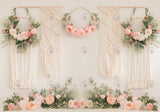 Allenjoy Boho Macrame Floral Wall Photography Backdrop Gbsx-00447