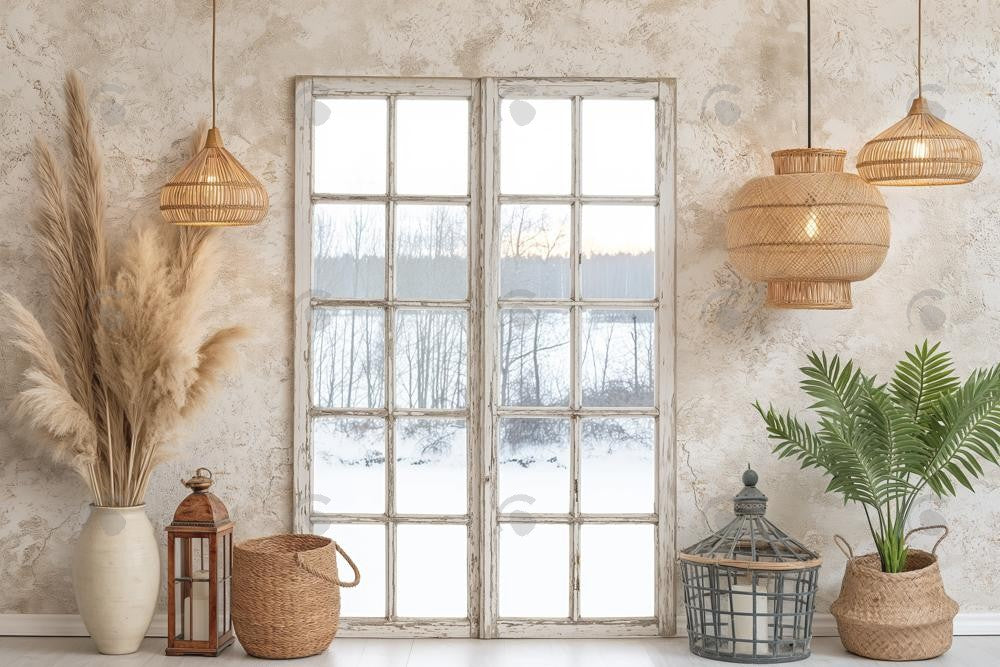 Allenjoy Boho Window Photography Backdrop Gbsx-00454