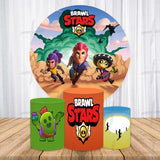 Brawl Battle Custom Round Backdrop With Plinths AS-DLZ-cf3049