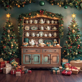 Allenjoy Cabinet Of Christmas Delights Photography Backdrop Gbsx-00206
