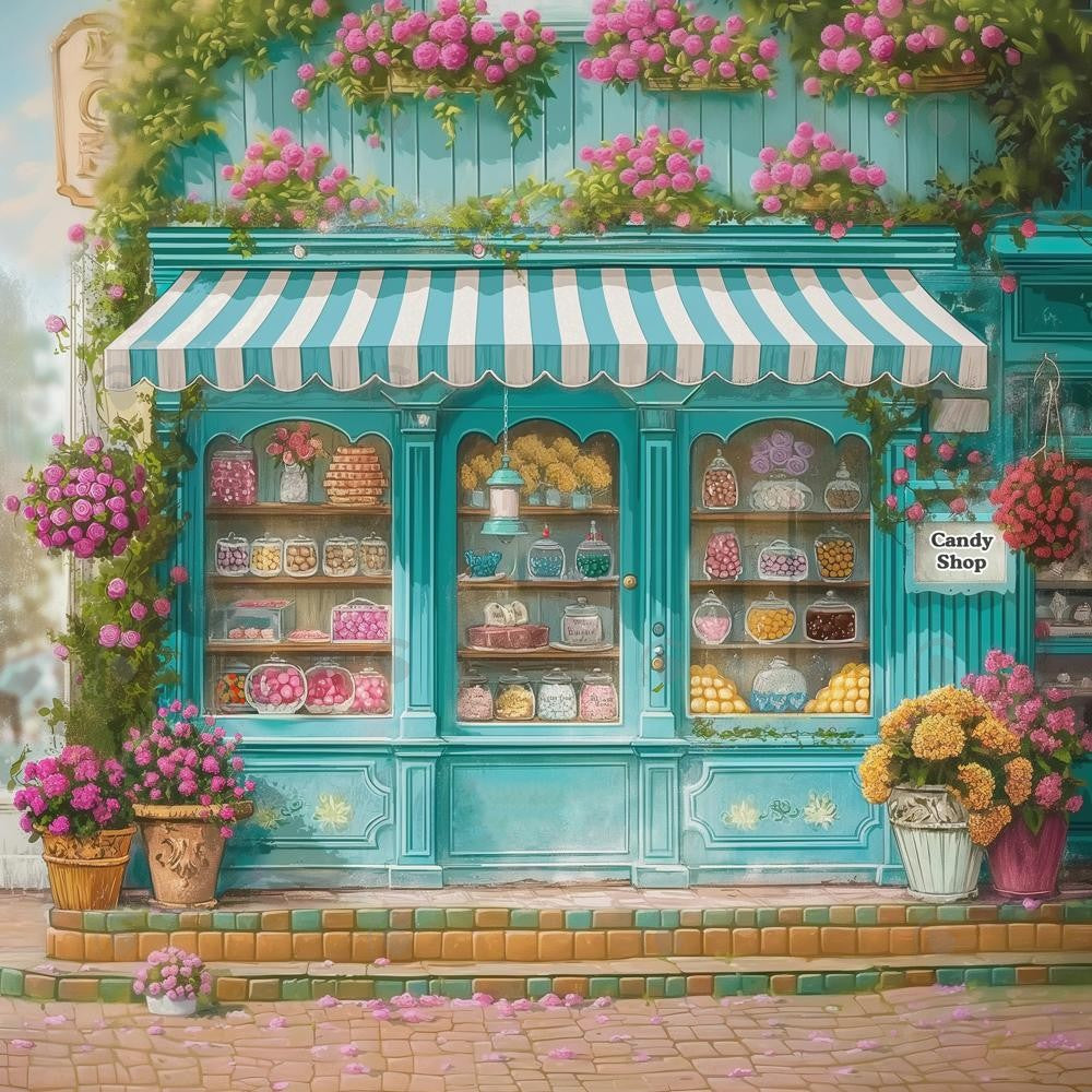 Allenjoy Candy Shop Photography Backdrop GBSX-00078