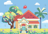 Cartoon House Photography Backdrop GBSX-99671
