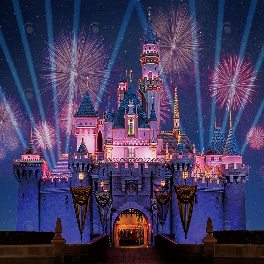 Allenjoy Castle Night Photography Backdrop Gbsx-00422