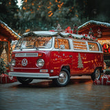 Allenjoy Chrismas Red Bus Car Photography Backdrop Gbsx-01123