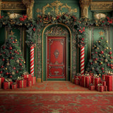 Allenjoy Christmas Arched Door Photography Backdrop Gbsx-01141