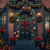 Allenjoy Christmas Arched Door Photography Backdrop GBSX-00118