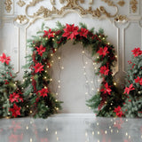 Christmas Floral Arch Photography Backdrop GBSX-99689