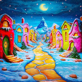 Allenjoy Christmas Holiday Scenic Village Photography Backdrop Gbsx-01140