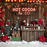 Allenjoy Christmas Hot Cocoa Bar Photography Backdrop Gbsx-01092