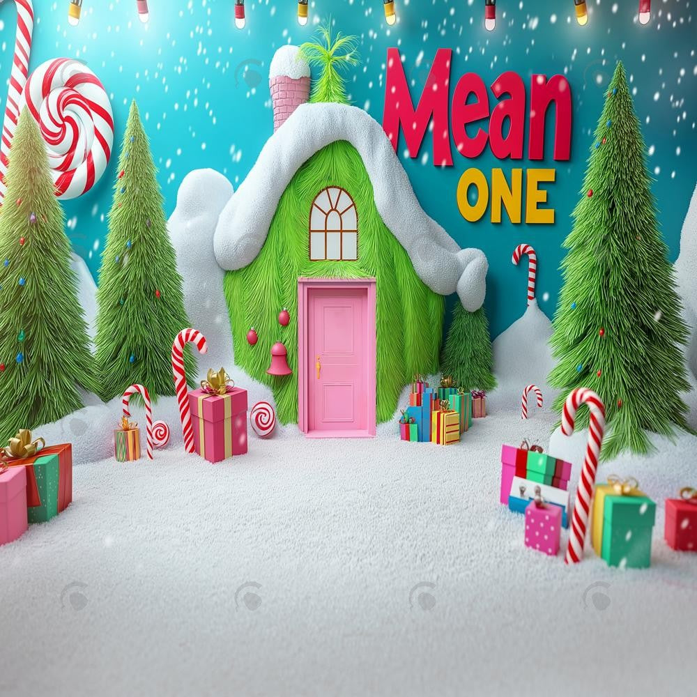 Allenjoy Christmas Mean One Cake Smash Photography Backdrop Gbsx-01437