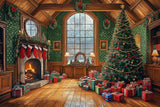 Allenjoy Christmas North Pole Loft Photography Backdrop Gbsx-01101