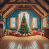Allenjoy Christmas North Pole Loft Photography Backdrop Gbsx-01102