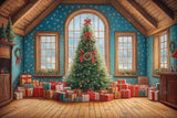 Allenjoy Christmas North Pole Loft Photography Backdrop Gbsx-01102