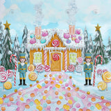 Allenjoy Christmas Nutcracker Candyland Gingerbread House Photography Backdrop Gbsx-01084
