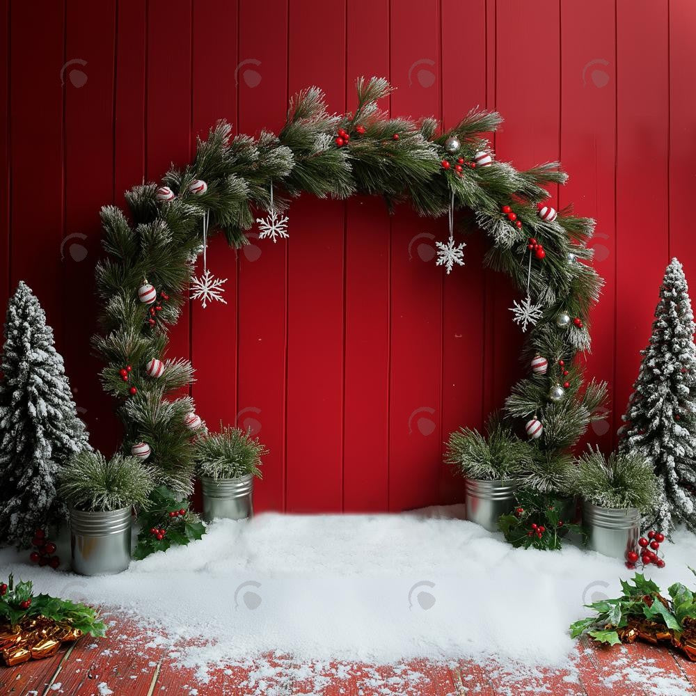 Allenjoy Christmas Peppermint Arch Photography Backdrop Gbsx-01150