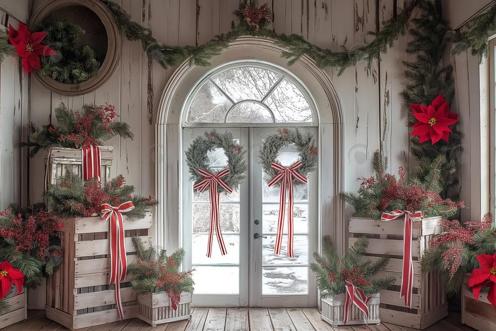 Allenjoy Christmas Peppermint Door Photography Backdrop Gbsx-01000