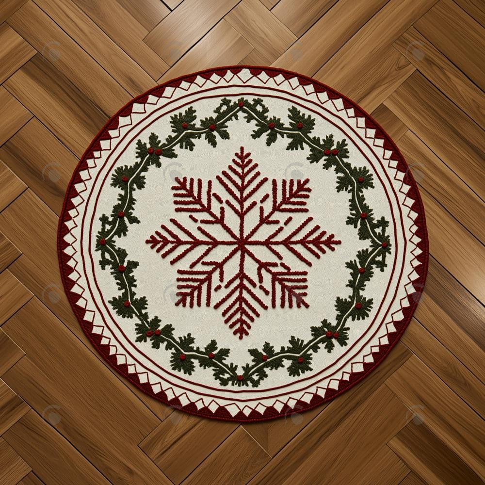 Allenjoy Christmas Snowflake Rug Photography Backdrop Gbsx-01006