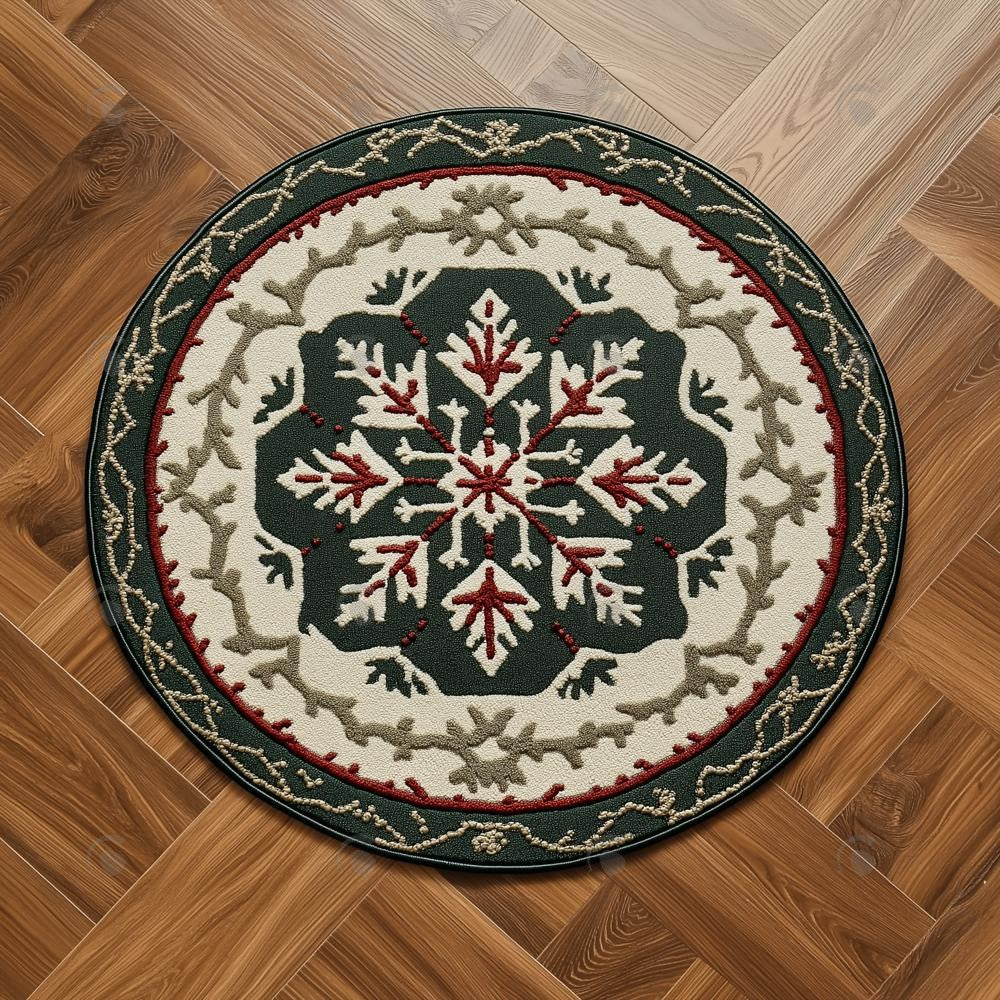 Allenjoy Christmas Snowflake Rug Photography Backdrop Gbsx-01007