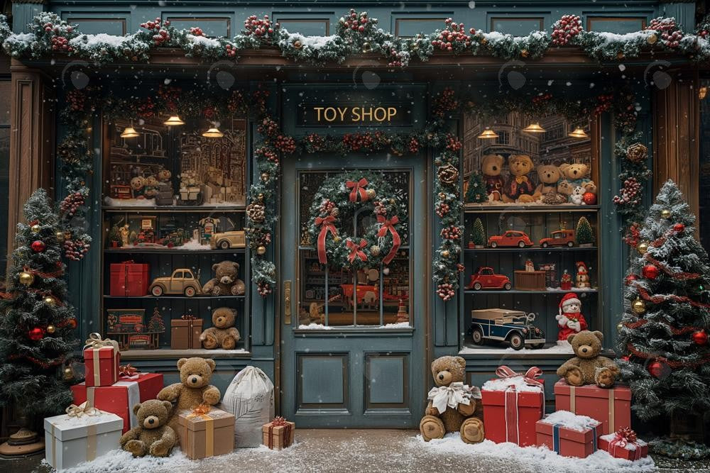 Allenjoy Christmas Toy Shop Photography Backdrop Gbsx-00893