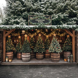 Christmas Tree Forest Photography Backdrop GBSX-99710