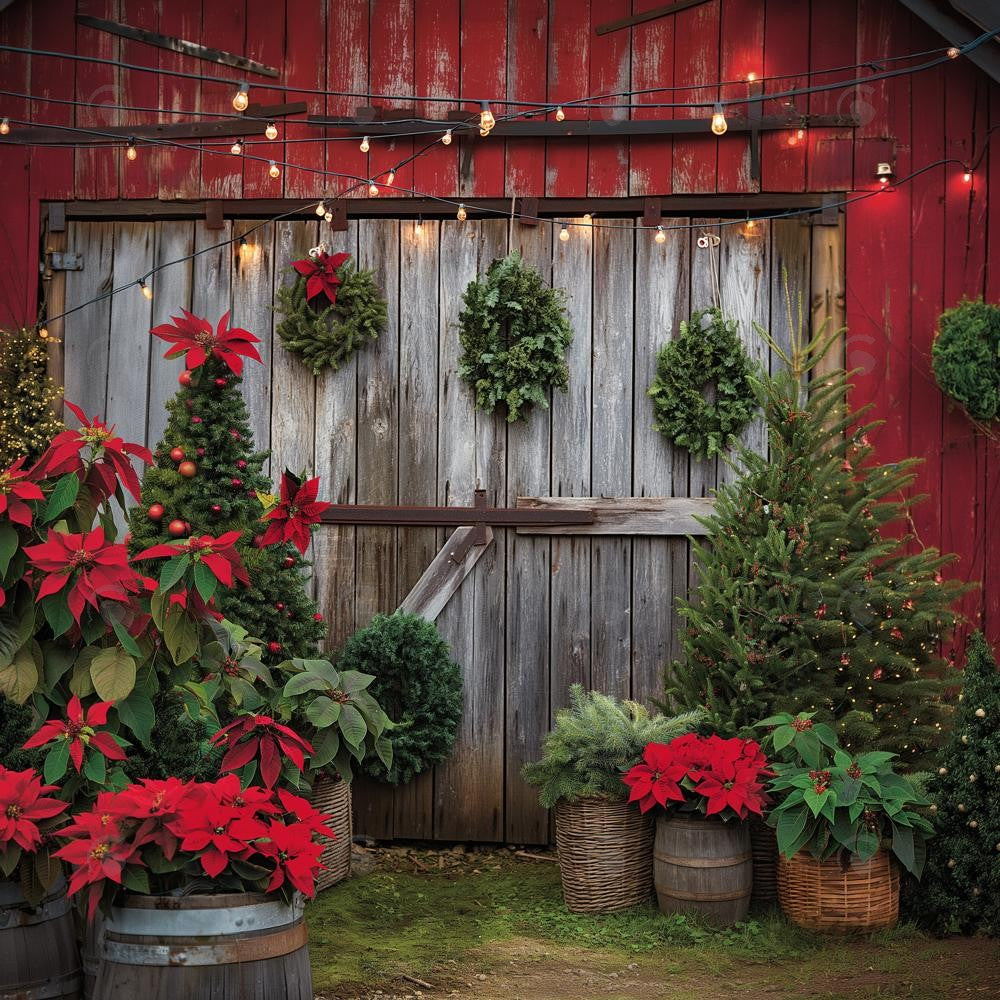 Allenjoy Christmas Tree Shopping Photography Backdrop Gbsx-00370