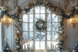 Allenjoy Christmas Vintage White Window Photography Backdrop Gbsx-00776