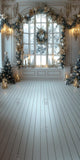 Allenjoy Christmas Vintage White Window Photography Backdrop Gbsx-00777