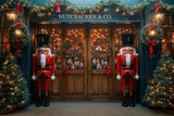 Allenjoy Christmas Wooden Nutcracker Storefront Photography Backdrop Gbsx-01142