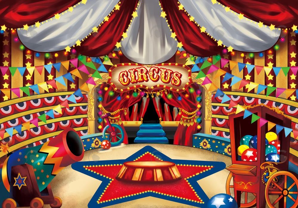 circus tent inside Circus Tent Photography Backdrop GBSX-99730 8x8ft (2.4x2.4m) / Pro Polyester