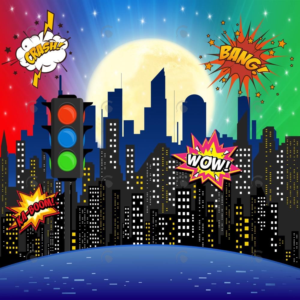 Allenjoy Cityscape Night Photography Backdrop Gbsx-00485