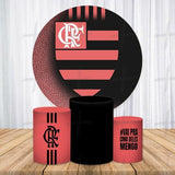 Flamingo Football Club. Custom Round Backdrop With Plinths AS-DLZ-f33961