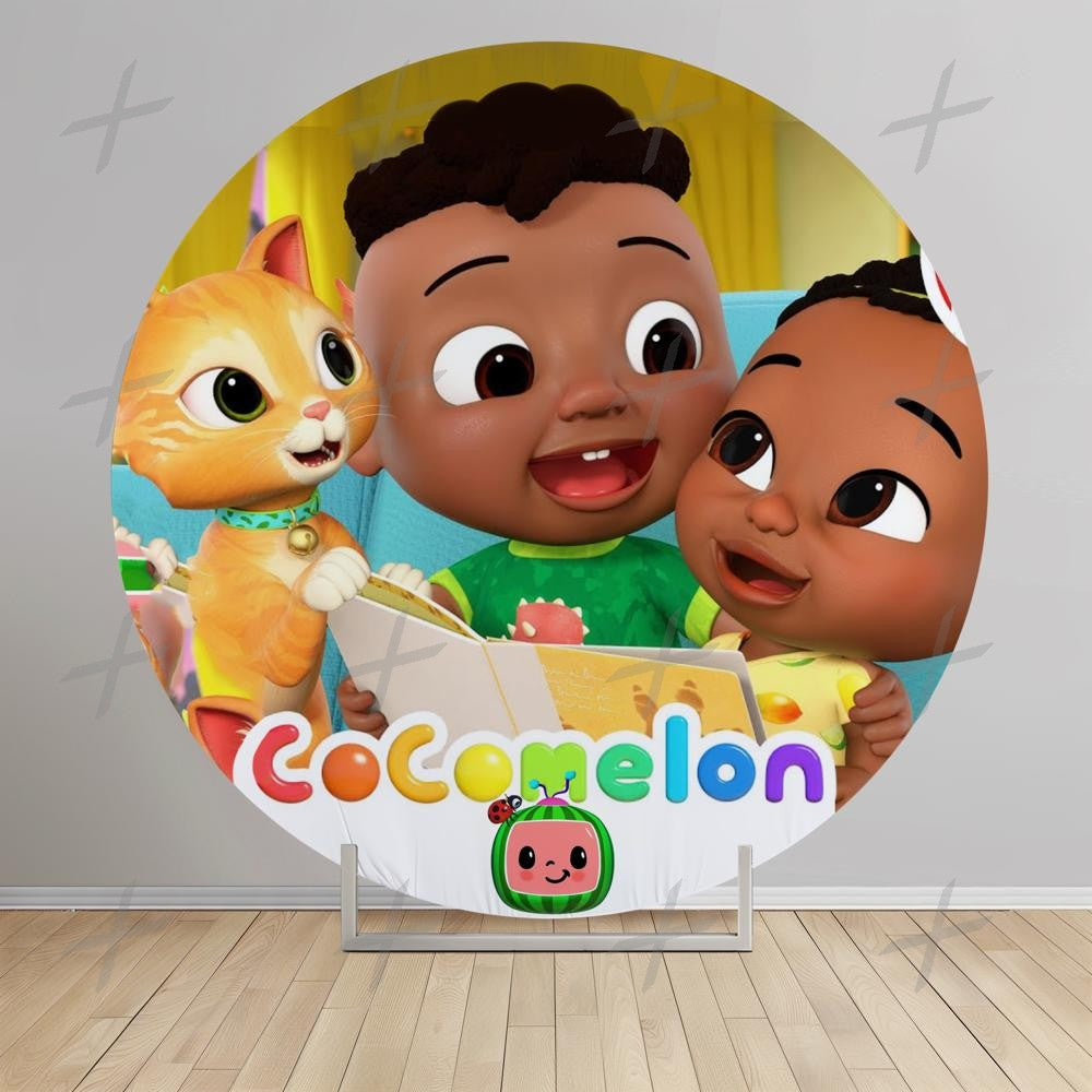 Allenjoy Space Astronaut Galaxy Moon Round Backdrop - Allenjoystudio