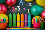 Colorful School Fun Photography Backdrop GBSX-99736