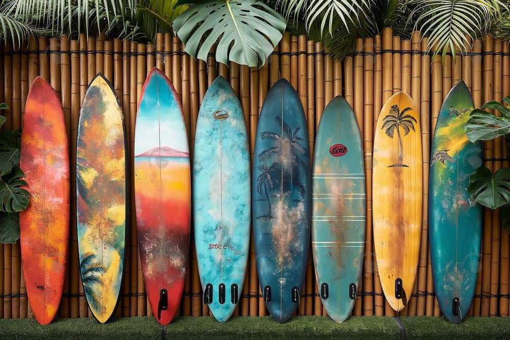 Allenjoy Colorful Surfboards Photography Backdrop Gbsx-00385