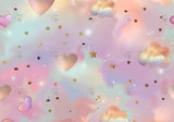 Allenjoy Colorful Valentine Sky Stars And Cloud Photography Backdrop Gbsx-01243