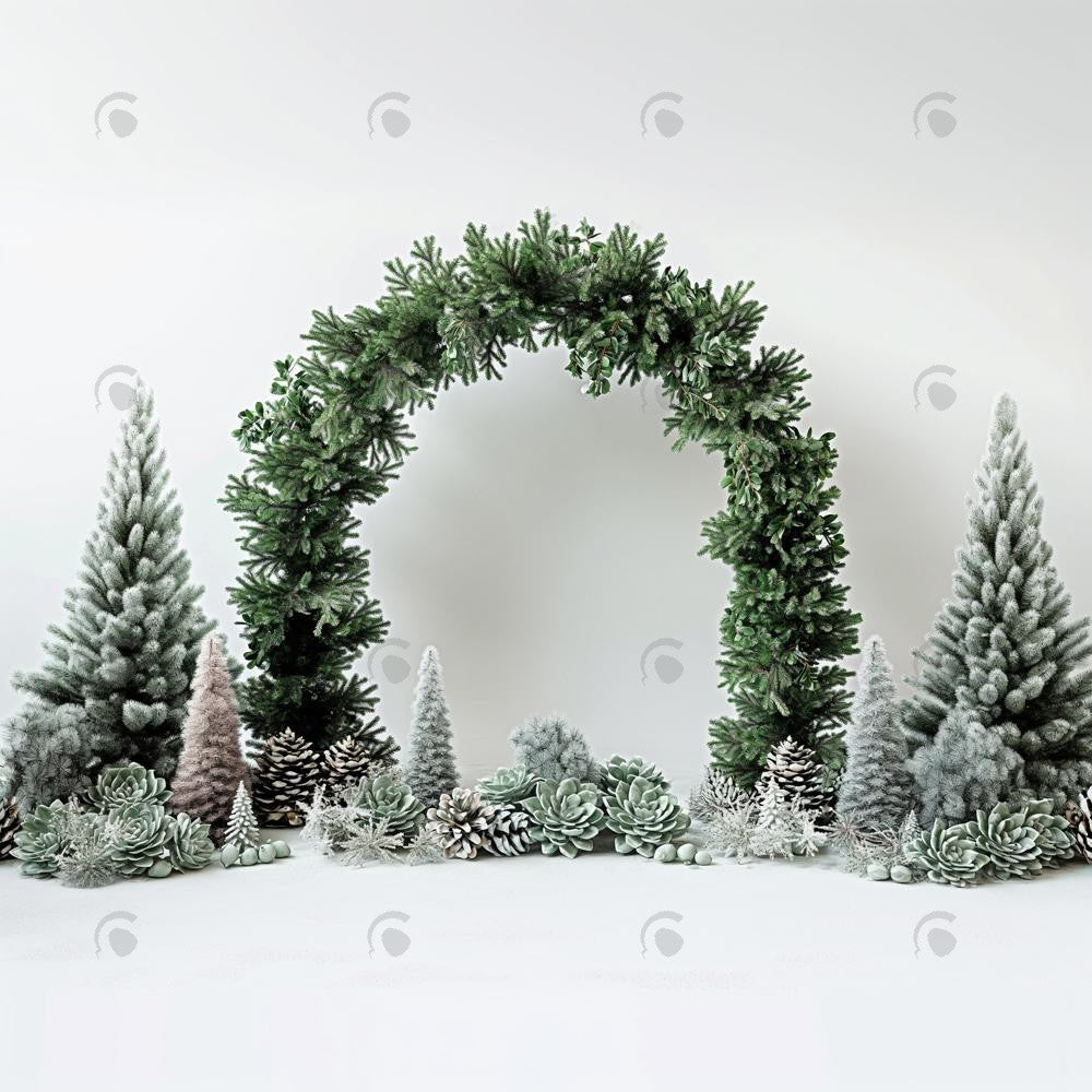 Dark Green Plant Arch Photography Backdrop GBSX-99748