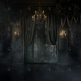 Allenjoy Dark Vintage Black Wall Photography Backdrop Gbsx-00382