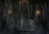 Allenjoy Dark Vintage Black Wall Photography Backdrop Gbsx-00382
