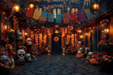 Allenjoy Day Of The Dead Night House Photography Backdrop Gbsx-01157