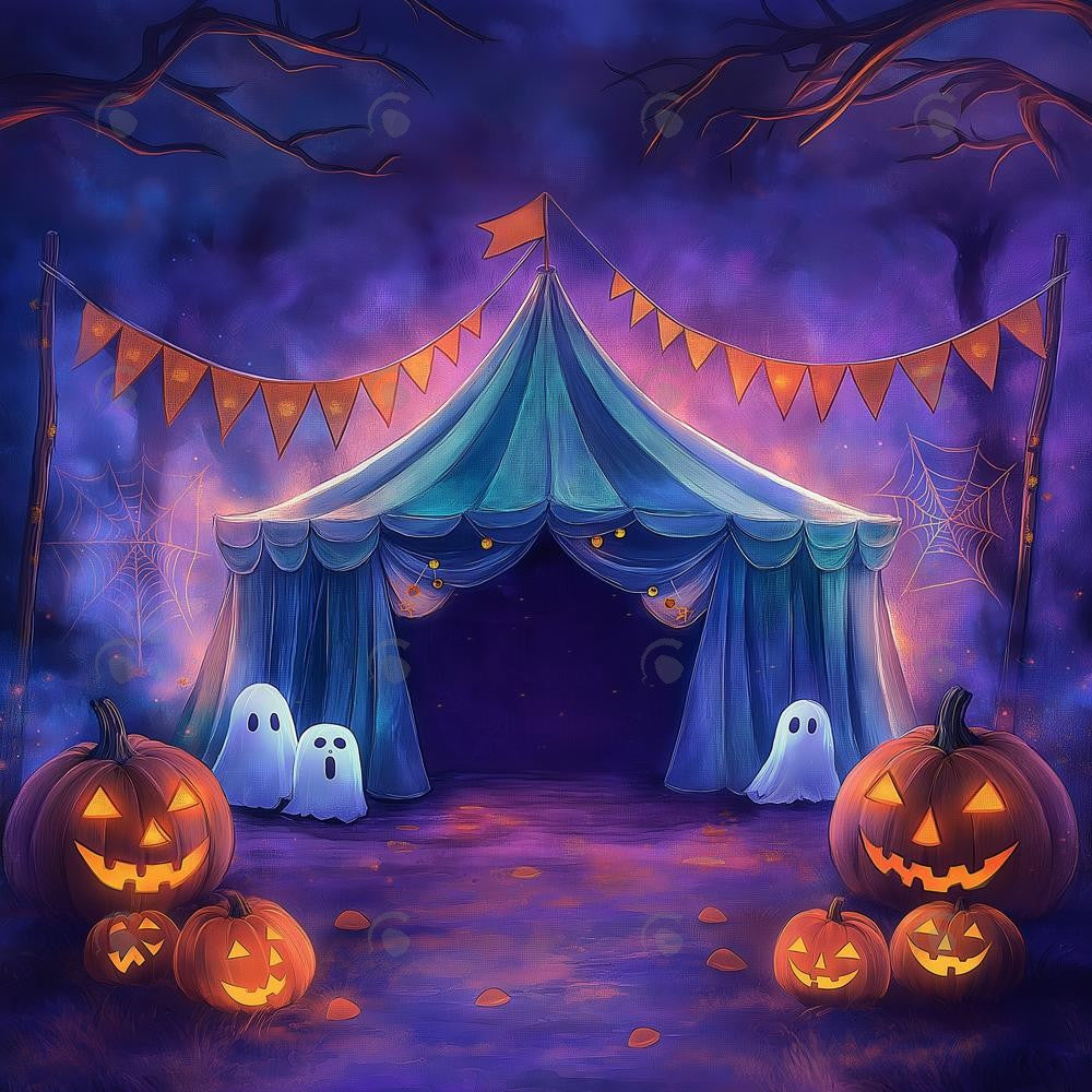 Allenjoy Divine Circus Halloween Party Photography Backdrop Gbsx-01166